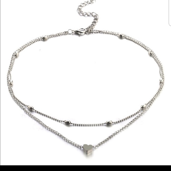 Stunning Silver Layered Necklace Simple Classy NIB - Picture 3 of 8